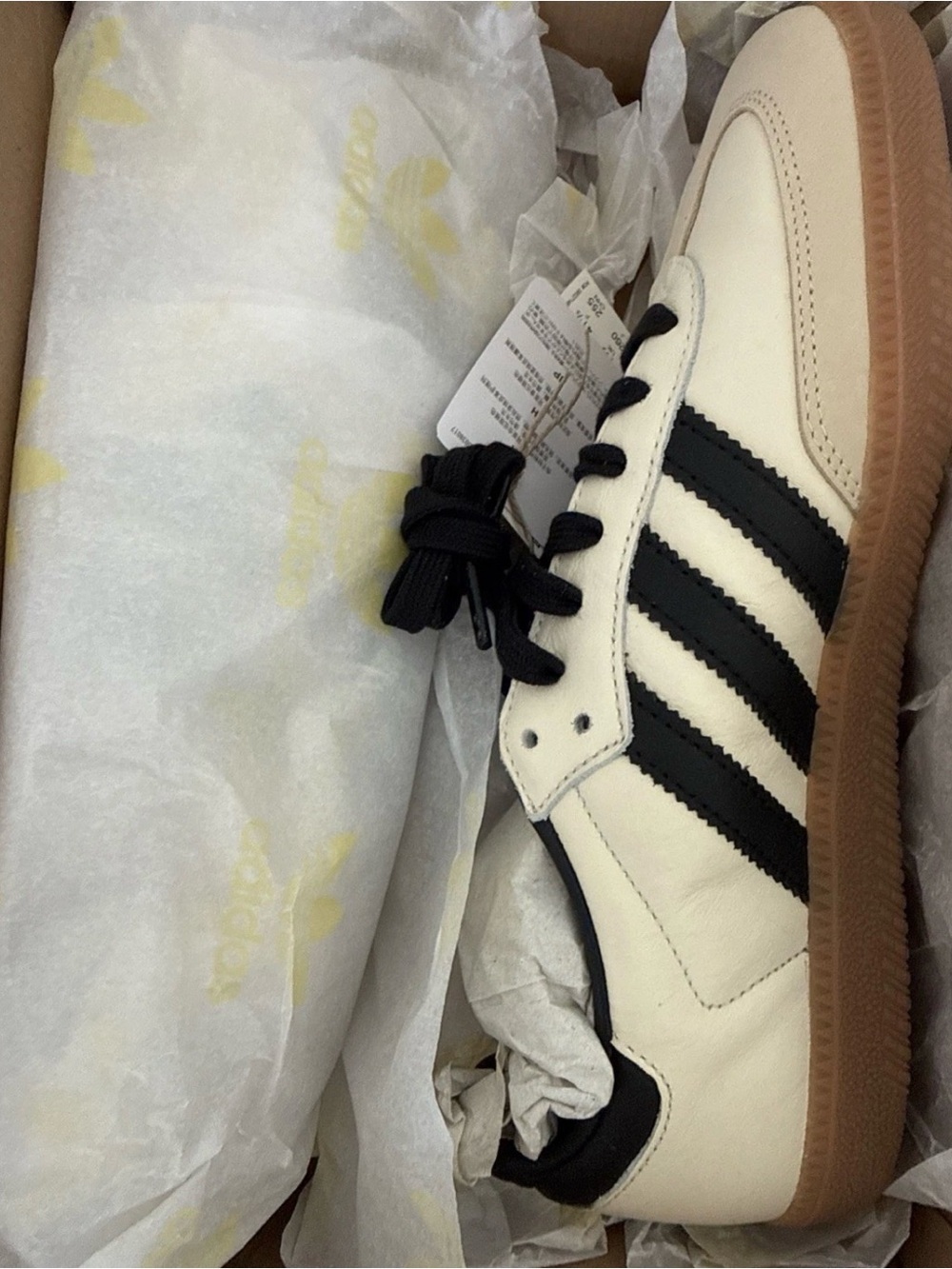 Adidas Samba OG (Cream White/Core Black/Sand Strata) Women's Shoes ID0478 Size 9 - Picture 2 of 6